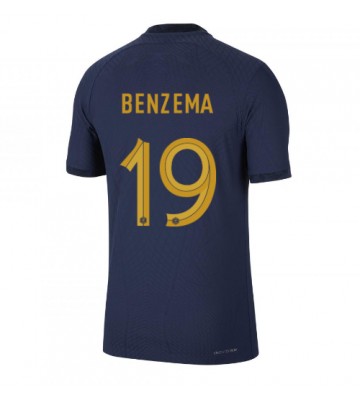 Lacne Muži Futbalové dres Francúzsko Karim Benzema #19 MS 2022 Krátky Rukáv - Domáci